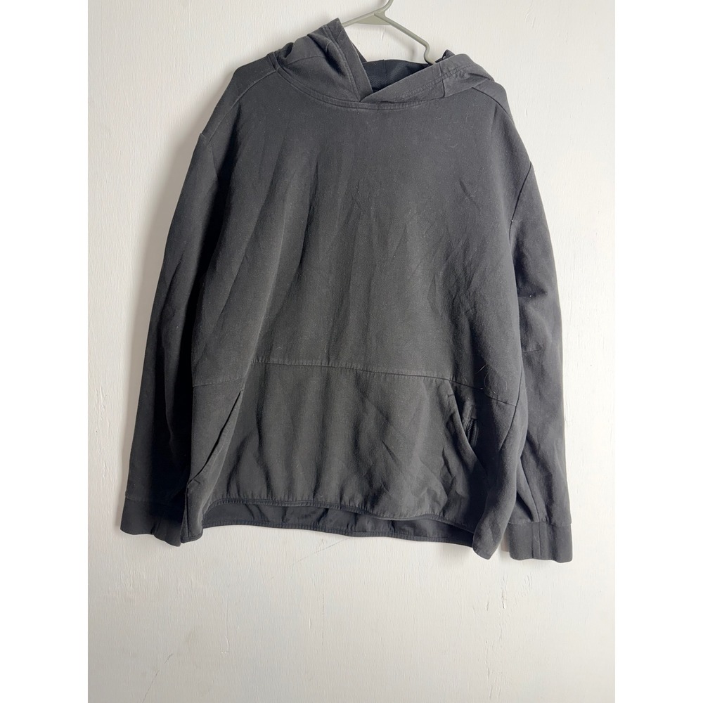 DSG‎ Mens XXL Black Pullover Hoodie Sweatshirt Kangaroo Pocket Solid Minimalist